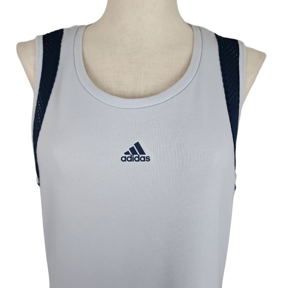 Adidas Women's Dress Zoe Saldana GN4978 Blue Shirt Tank Size XL NWT - Picture 3 of 6